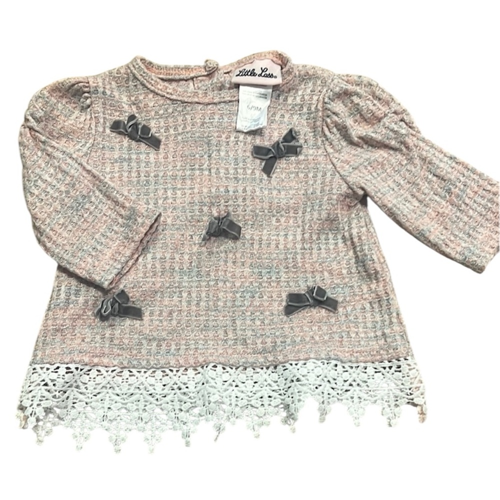 🟡Little Lass Longsleeve girl shirt size 6/9 months
